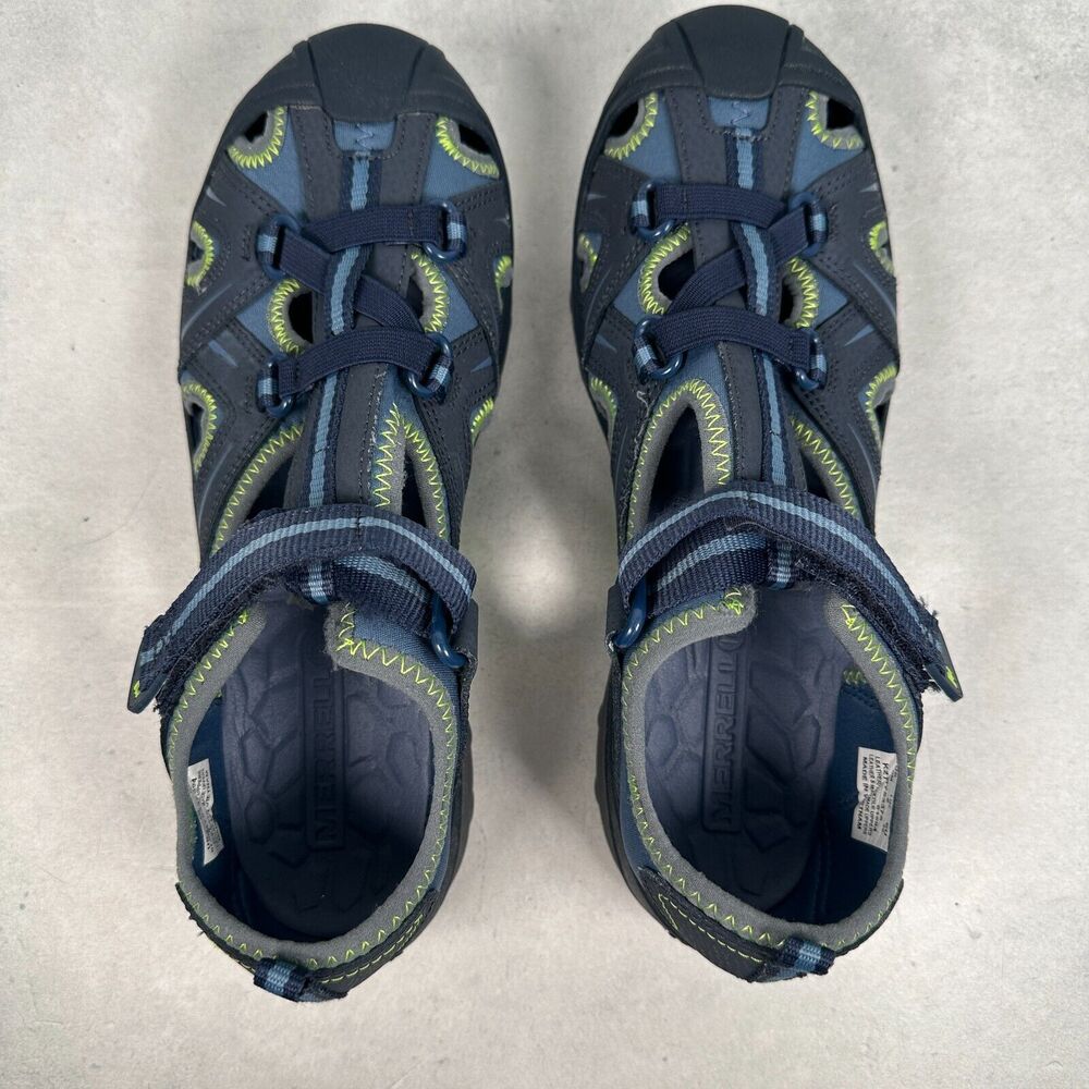 Merrell Women's Navy and Lime Sport Sandals - Picture 8 of 10